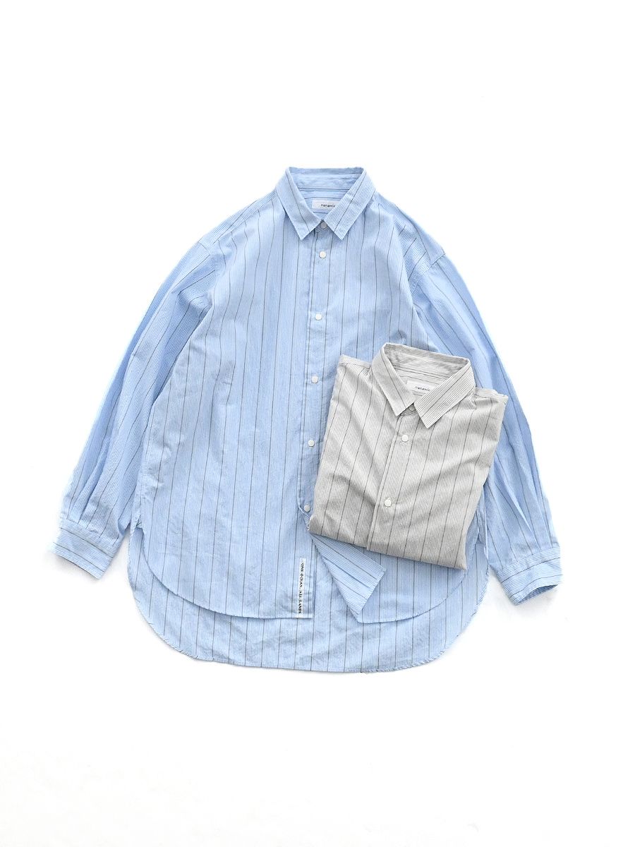 nanamica（ナナミカ）Regular Collar Stripe Wind Shirt