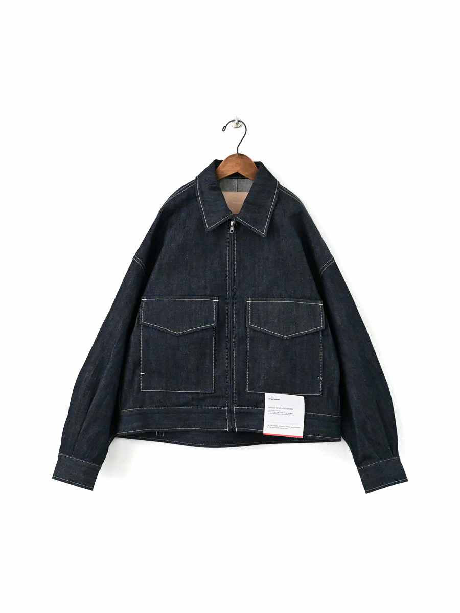 Graphpaper(グラフペーパー) Selvage Denim Zip Jacket-INDIGO RIGID-