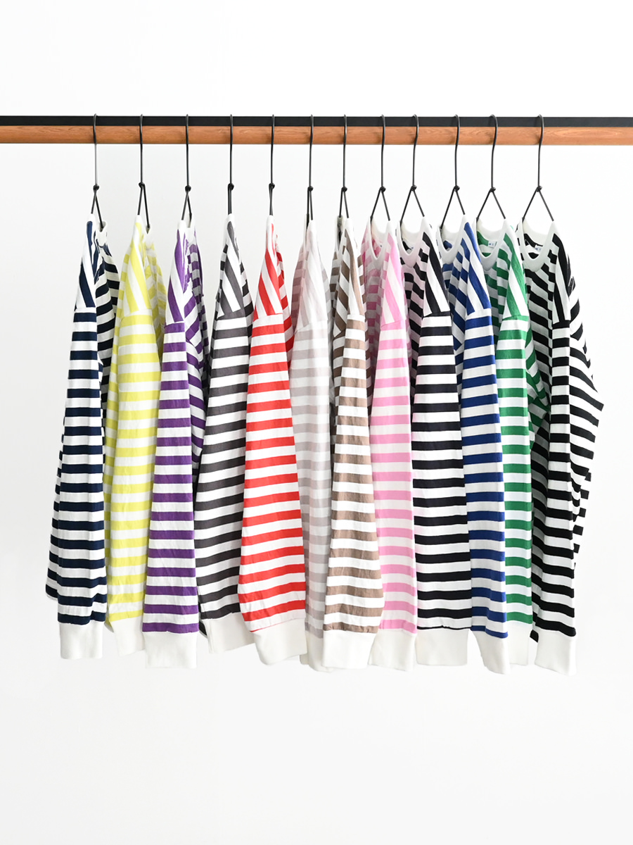 maillot(マイヨ)　Tube Border Long-Tee (丸胴ボーダー ロングTee) MAC-25110