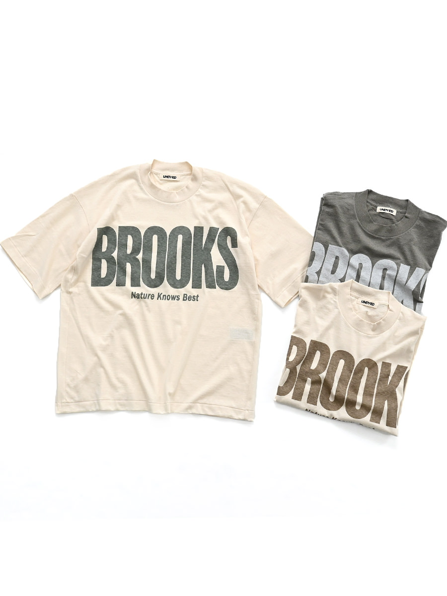 UNDYED (アンダイド)　30/-PV Print Tee(BROOKS)