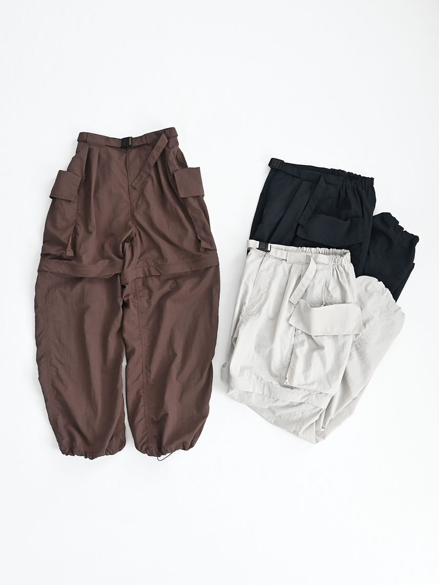 PHEENY(フィーニー)　Nylon Taffeta Convertible Pants