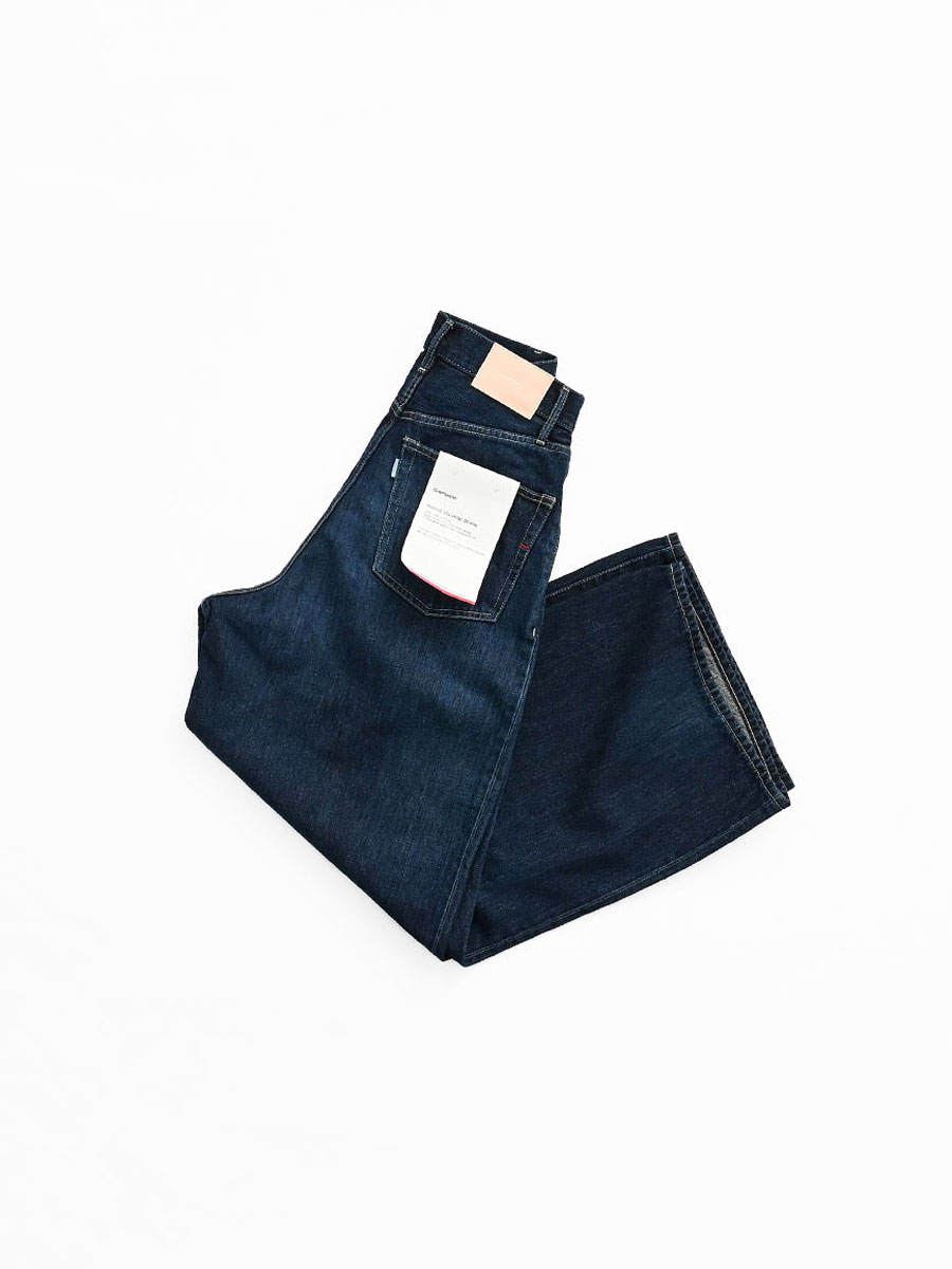 Graphpaper(グラフペーパー) Selvage Denim Two Tuck Wide Pants -INDIGO DARK FADE-