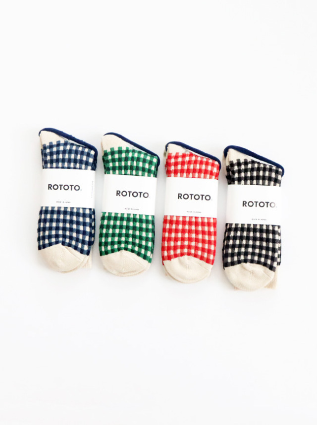 ROTOTO(ロトト) GINGHAM CHECK SOCKS