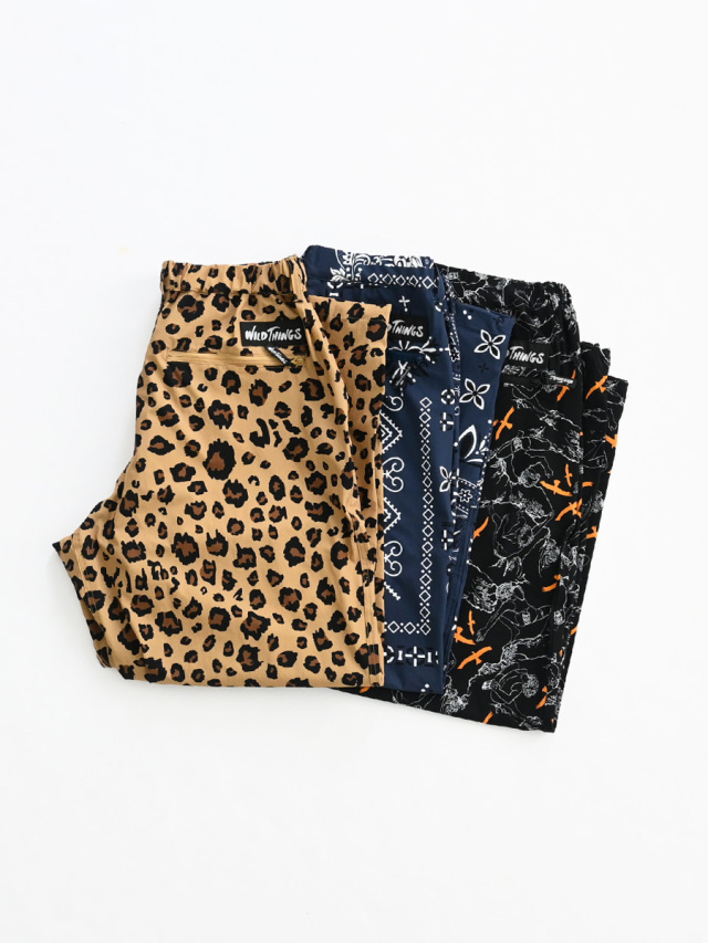 【30%OFF】WILD THINGS(ワイルドシングス)　プリントラックスパンツ