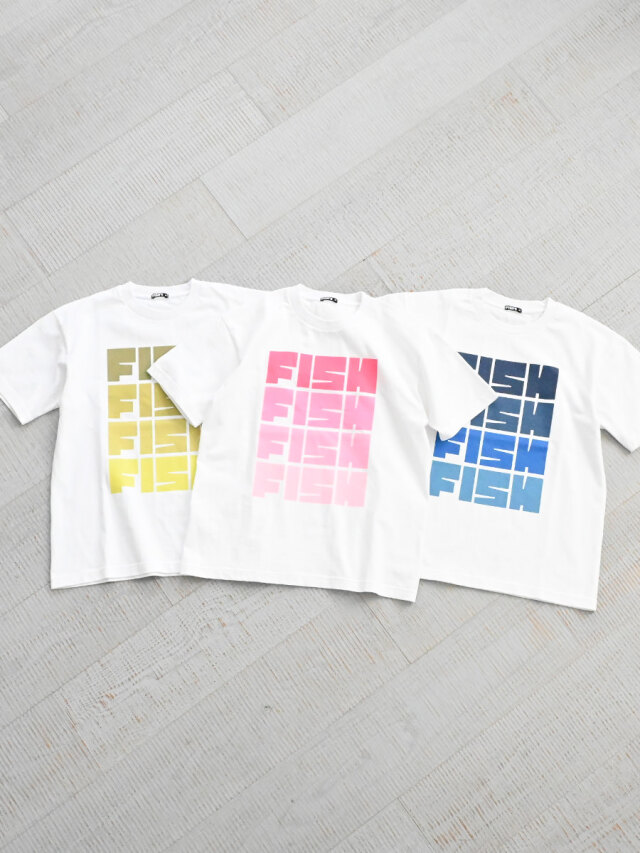 FiSH'S (フィッシュ)　グラデーションロゴ プリントTee  #E