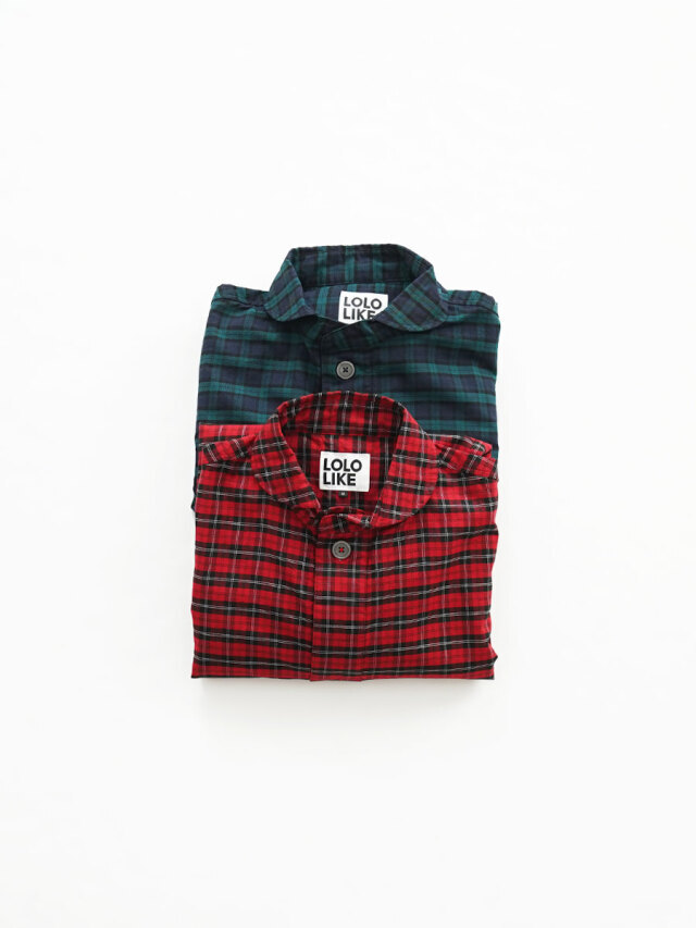 LOLO LIKE (ロロライク)　定番プルオーバー型 ビックシャツ -チェック-