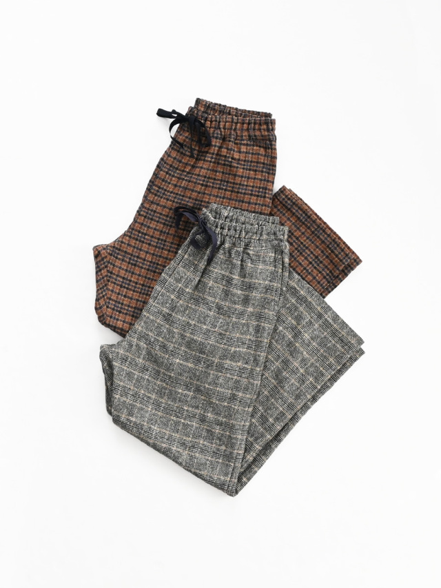 maillot (マイヨ)　Tweedy Cotton Check Easy Trouser (ツィーディーコットンチェック・イージートラウザー) MAP-25210