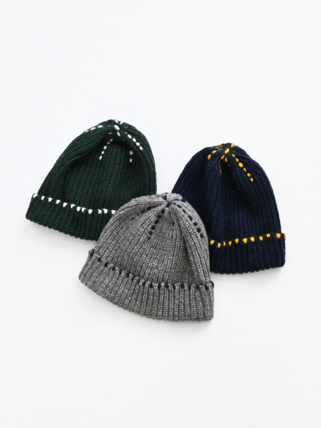 【50%OFF】ONE FIFTH（ワンフィフス）　HANDKNIT STITCH KNIT CAP  -ナイモノねだり