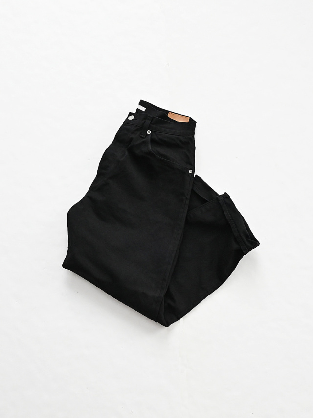 HATSKI (ハツキ) Loose Tapered Washi Denim -Black- DENIM01-W