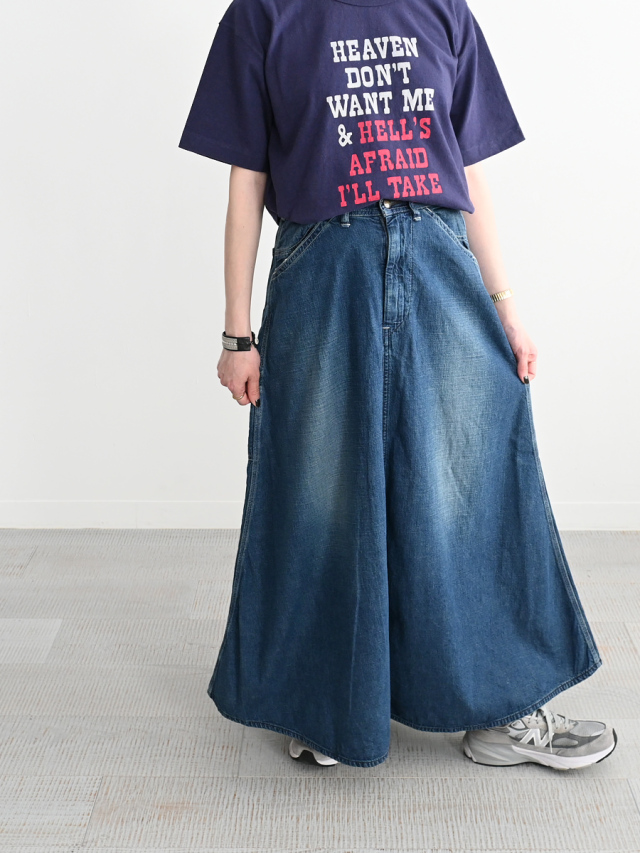 orSlow(オアスロウ) DENIM PAINTER LONG SKIRT - USED