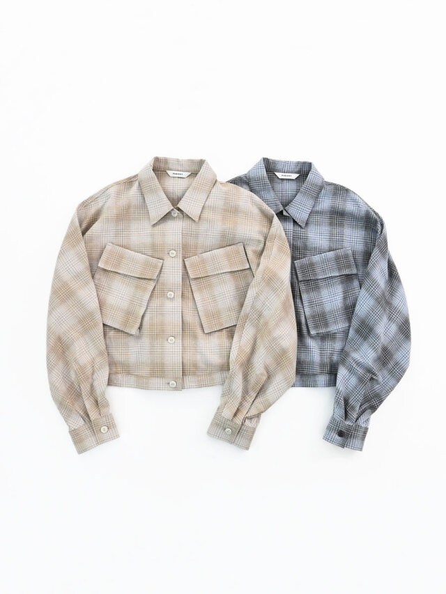 PHEENY(フィーニー)　Nep Yarn Check Utility Shirt
