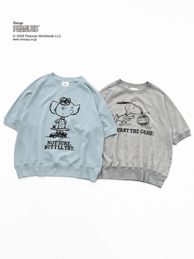 Shinzone(シンゾーン) PEANUTS HALF SLEEVE SWEATSHIRT