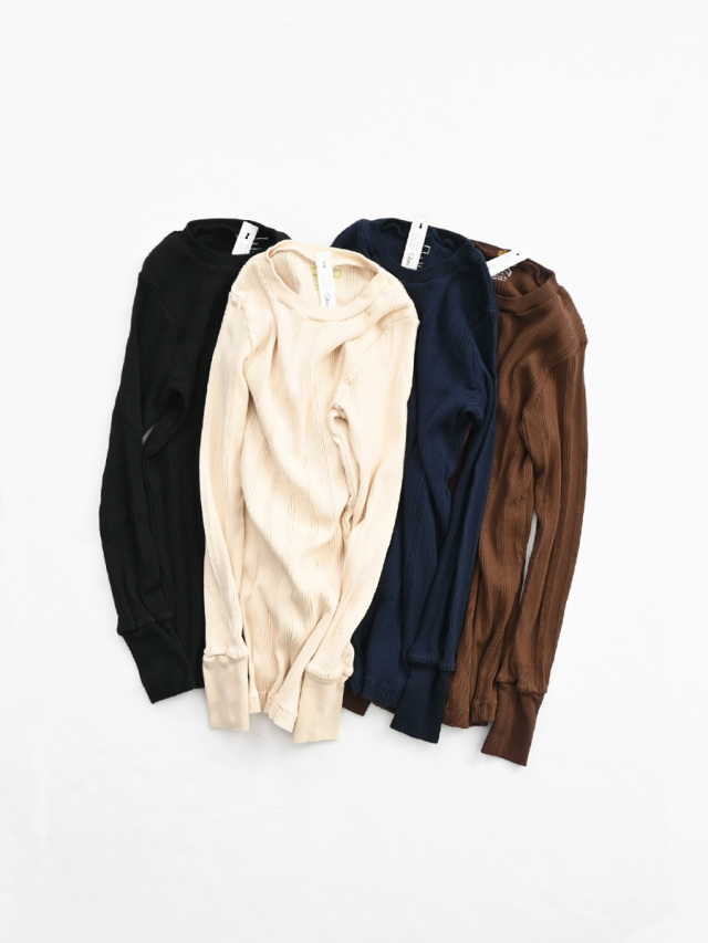 Ohh!(オー) Cotton Silk Random L/S Crew (ランダムリブ・長袖) OHH-035