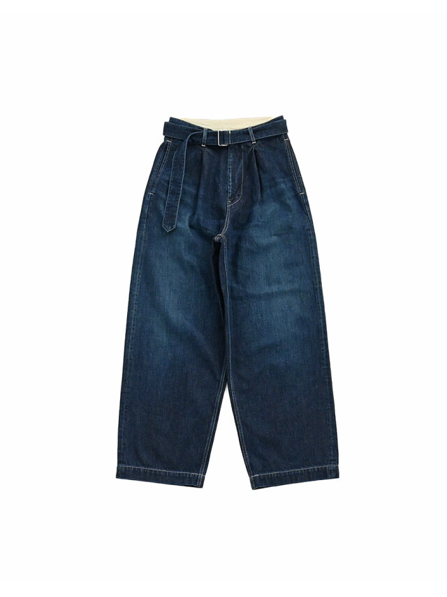 Graphpaper(グラフペーパー) Selvage Denim Belted Pants -INDIGO DARK FADE-
