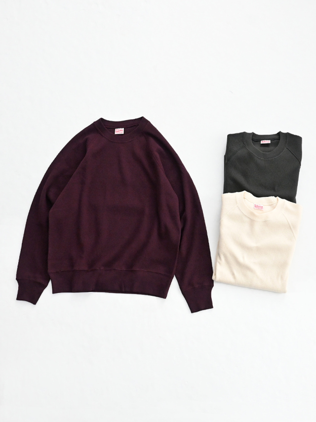 Healthknit(ヘルスニット) サーマルキングラッセルハニカム ラグラン クルーネック長袖
