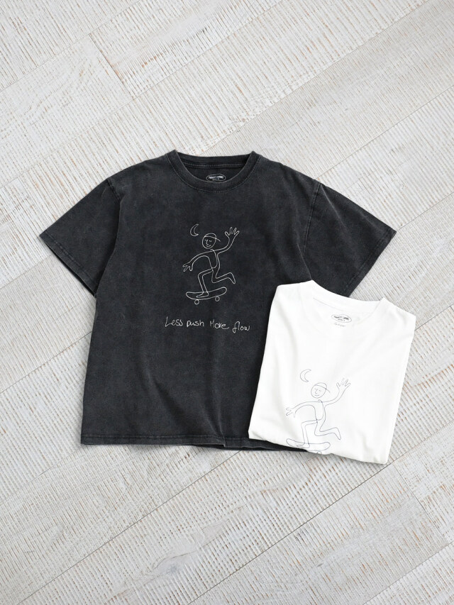 PARROTT CANVAS(パロットキャンバス) Vintage Print S/S T-shirt "Less push"