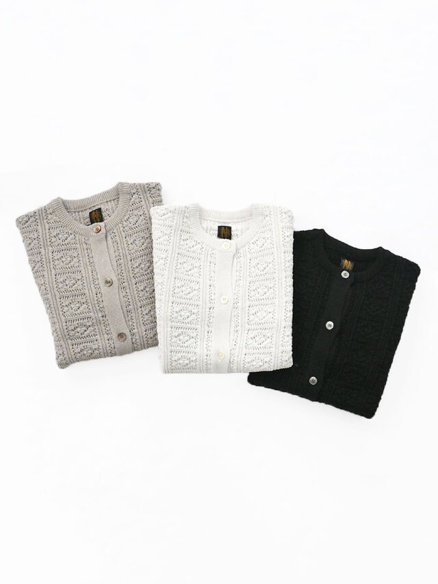 BATONER(バトナー） GRASSY LACE CREW NECK CARDIGAN