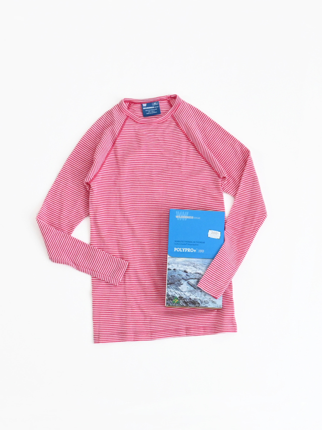 WILDERNESS WEAR(ウィルダネスウエア)　Polypro+190 Long Sleeve Crew Stripe