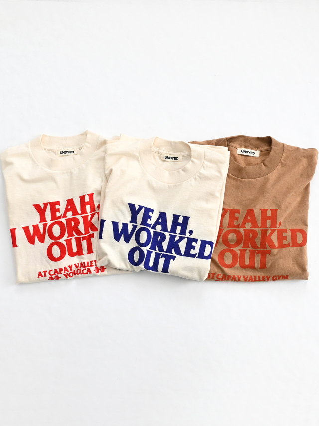 UNDYED (アンダイド)　30/-PV Print Tee(YEAH)