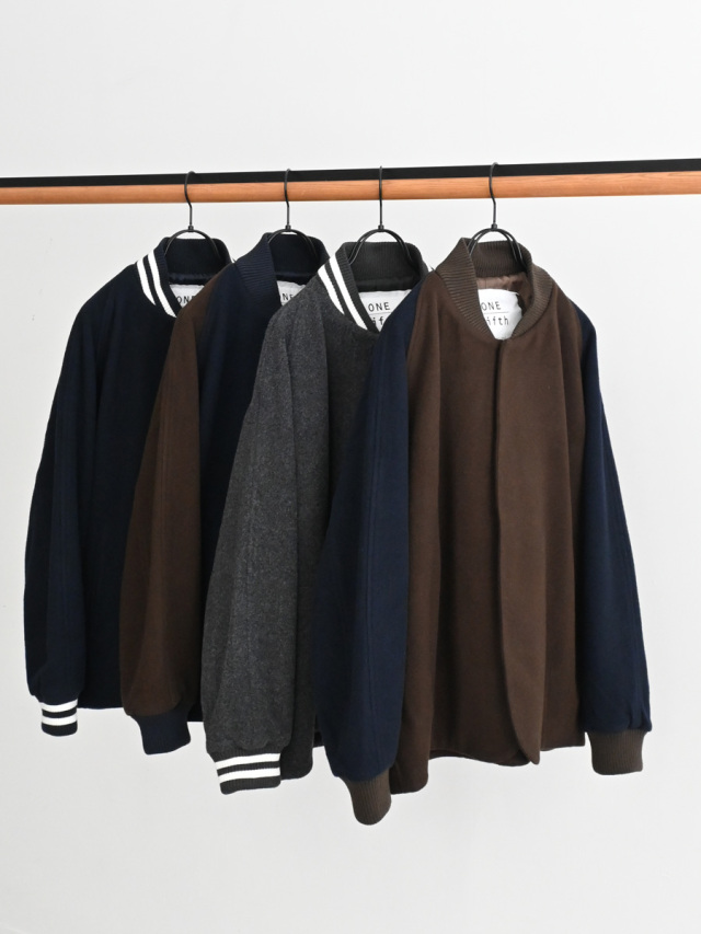 ONE FIFTH (ワンフィフス) WOOL MELTON STADIUM JUMPER -ナイモノねだり