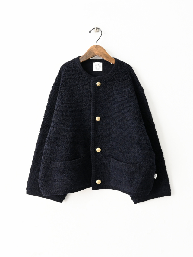 ORCIVAL (オーシバル) パイルニット ブークレカーディガン