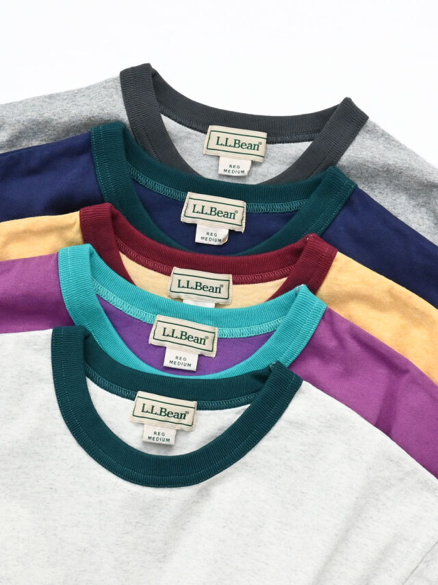 L.L.Bean(エルエルビーン) モリル・ショートスリーブ・リンガー Tシャツ