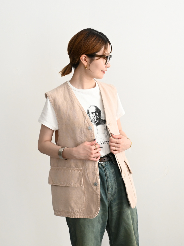 ノントーキョー　NONTOKYO FRILL FIELD VEST　ネイビー　紺 NON TOKYO（ノントーキョー）の「NON TOKYO/ノントーキョー