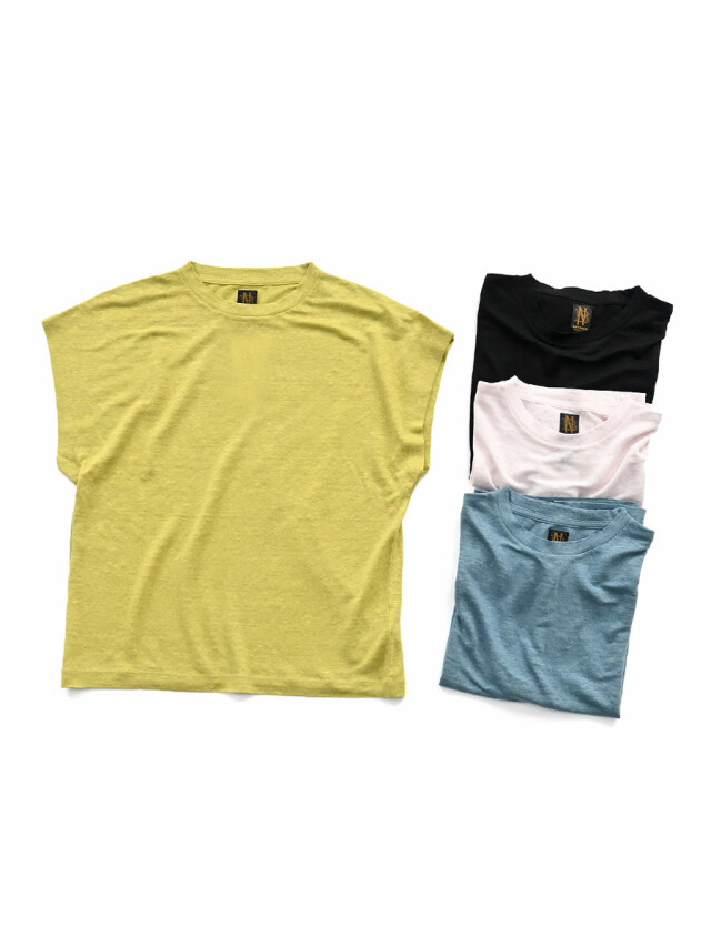 BATONER(バトナー）NORMANDY LINEN CAP SLEEVE T-SHIRT