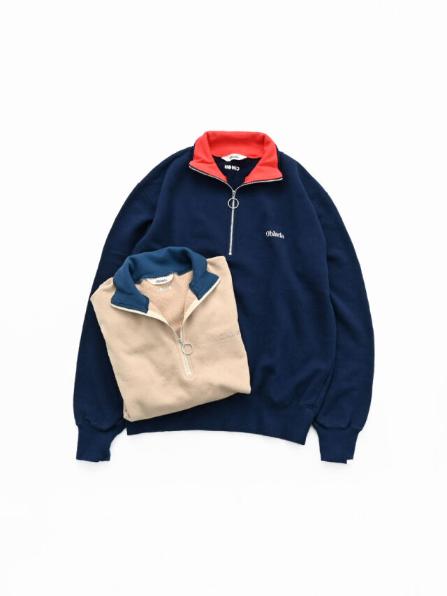 Oblada(オブラダ) HALF ZIP SWEAT