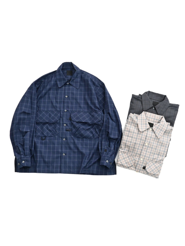 DAIWA PIER39(ダイワ ピアサーティナイン)  W's TECH SPORTS OPEN COLLAR SHIRT L/S NOVA CHECK
