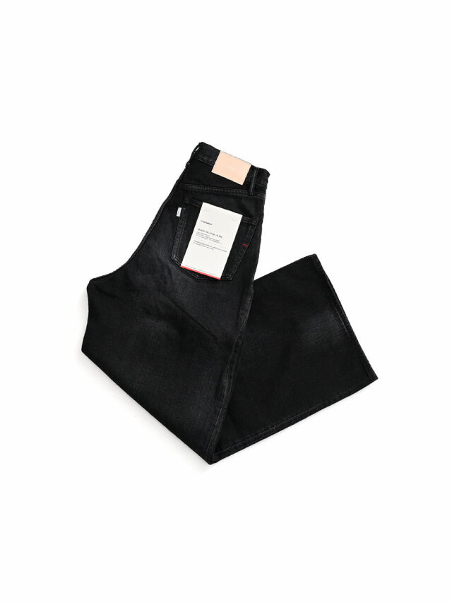 Graphpaper(グラフペーパー) Selvage Denim Two Tuck Wide Pants -BLACK DARK FADE-