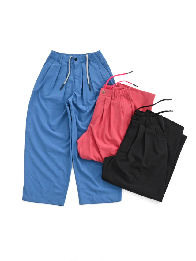 【40%OFF】THE SUNNY(ザサニー) NYLON OX THREE TUCK PANTS