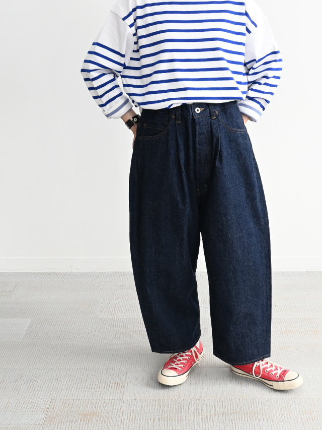 HAVERSACK(ハバーサック)　ワイドテーパード ワンウォッシュデニムパンツ