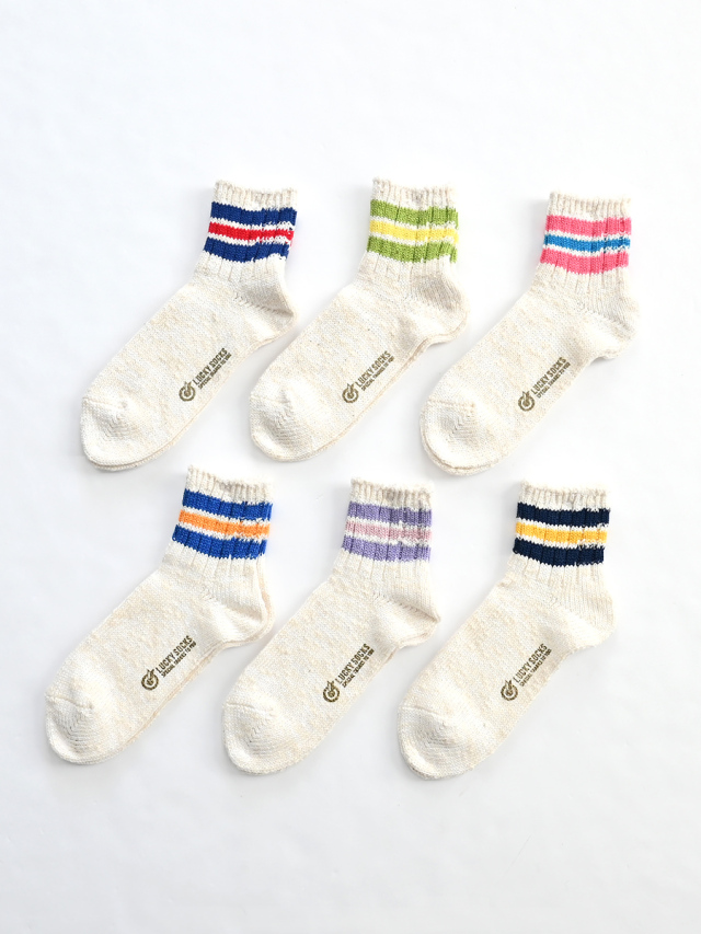 LUCKY SOCKS(ラッキーソックス)　ミックスラインソックス