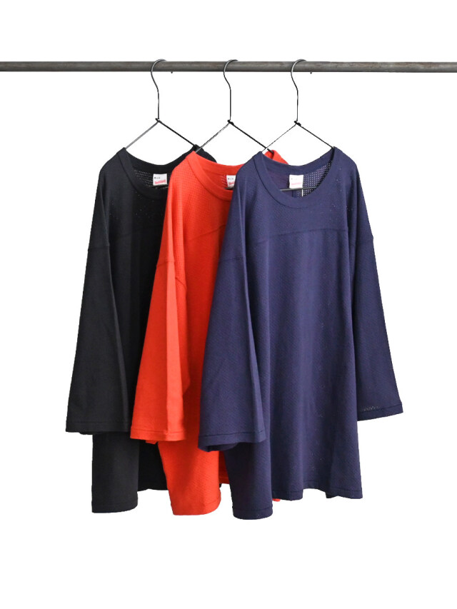 Healthknit U.S.コットンメッシュ フットボール7分丈Tシャツ