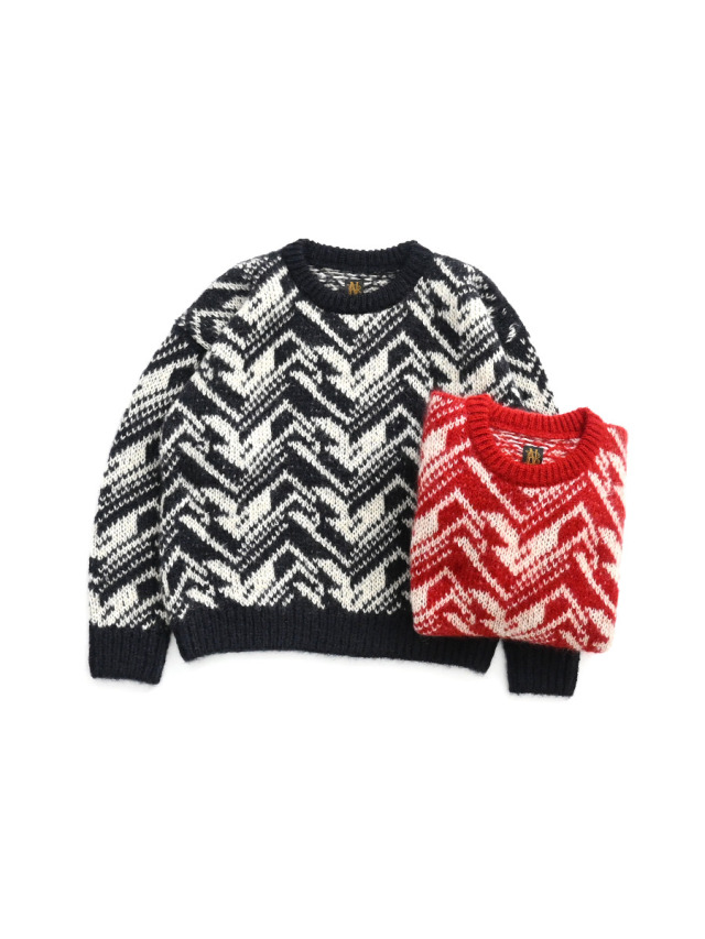 【40%OFF】BATONER(バトナー）SNOW MOUNTAIN JACQUARD CREW NECK