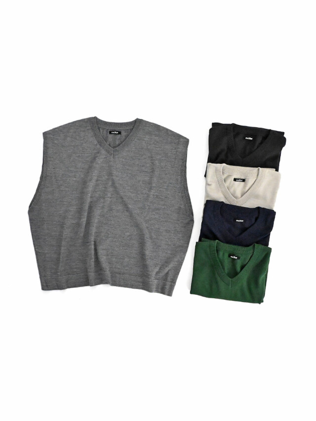 maillot mature(マイヨマチュア)　Boundary V Neck Vest (バウンダリーブイネックベスト) MAK-25280
