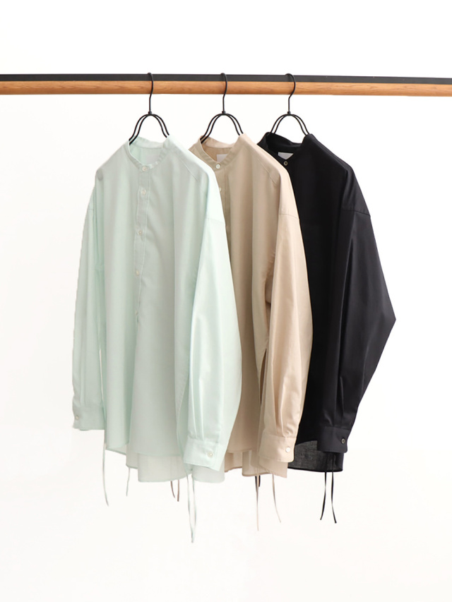 【40%OFF】Graphpaper(グラフペーパー) Silicon Lawn Drawstring Band Collar Shirt