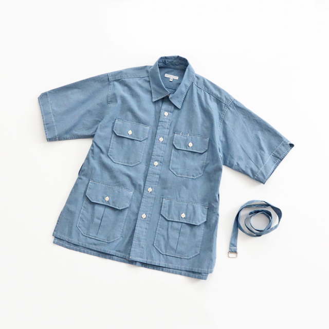 ENGINEERED GARMENTS(エンジニアードガーメンツ) S/S Bush shirt -Cotton Chambray ENGINEERED GARMENTS(エンジニアードガーメンツ) S/S Bush shirt -Cotton Chambray