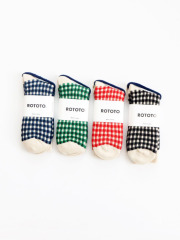 ROTOTO(ロトト) GINGHAM CHECK SOCKS