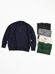 maillot mature(マイヨマチュア)　Boundary Henley Sweater (バウンダリー・ヘンリーネック) MAK-25281