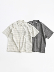 【7/26(日曜日) 19:00発売開始】 ill (イル)　ウールチェック 半袖プルオーバーシャツ