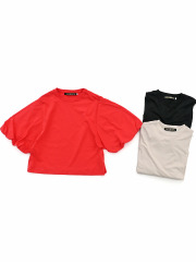 【30%OFF】HAVERSACK(ハバーサック)　コットンクルーネック バルーンスリーブ半袖Tシャツ - ナイモノねだり