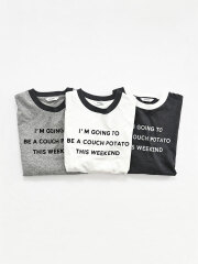 PHEENY(フィーニー)　Flocked Vintage Jersey L/S Ringer Tee