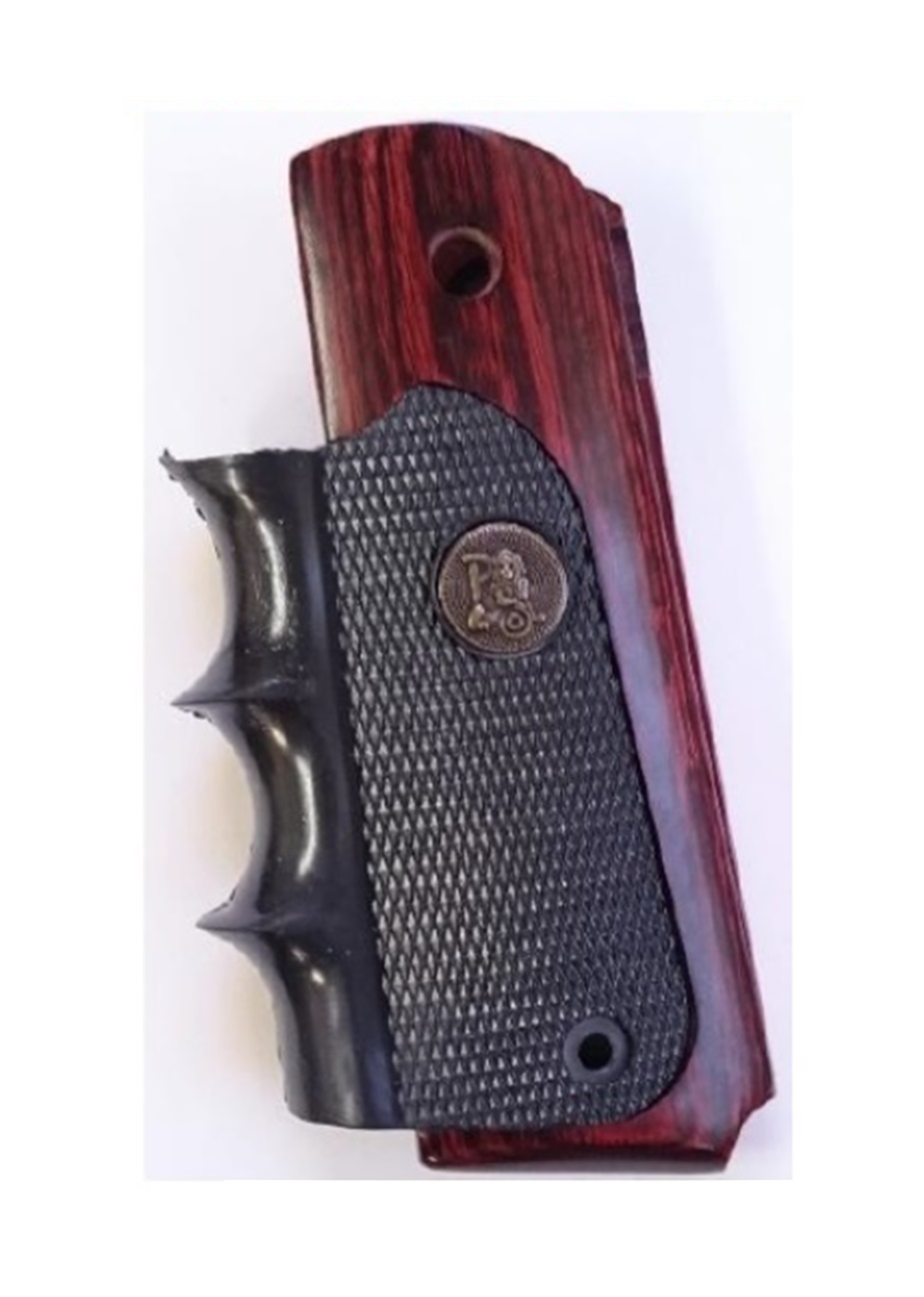 【実物】 Pachmayr アメリカンレジェンド グリップ 1911用 ローズウッドバーガンディ (00423)