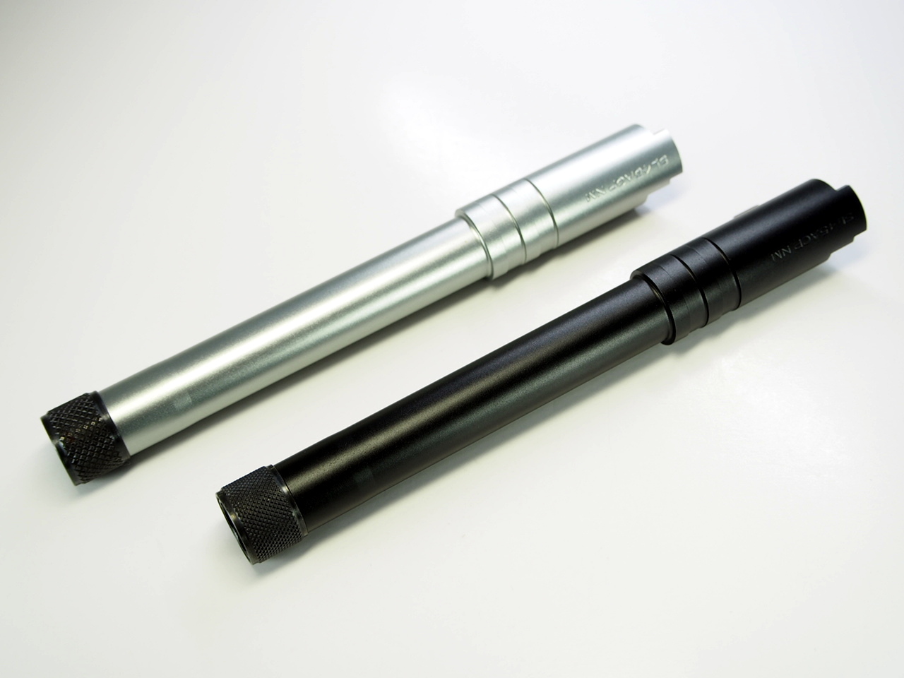 Lakeタイプ アルミアウターバレル(正ネジ14mm) マルイ MEU GBB対応(BK/SV)