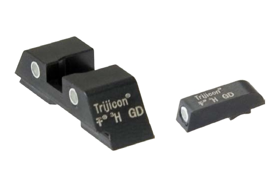 DETONATOR 東京マルイ Glockシリーズ対応 Trijicon GL-01タイプ スチール フロント＆リアサイトセット (ST-TM34)