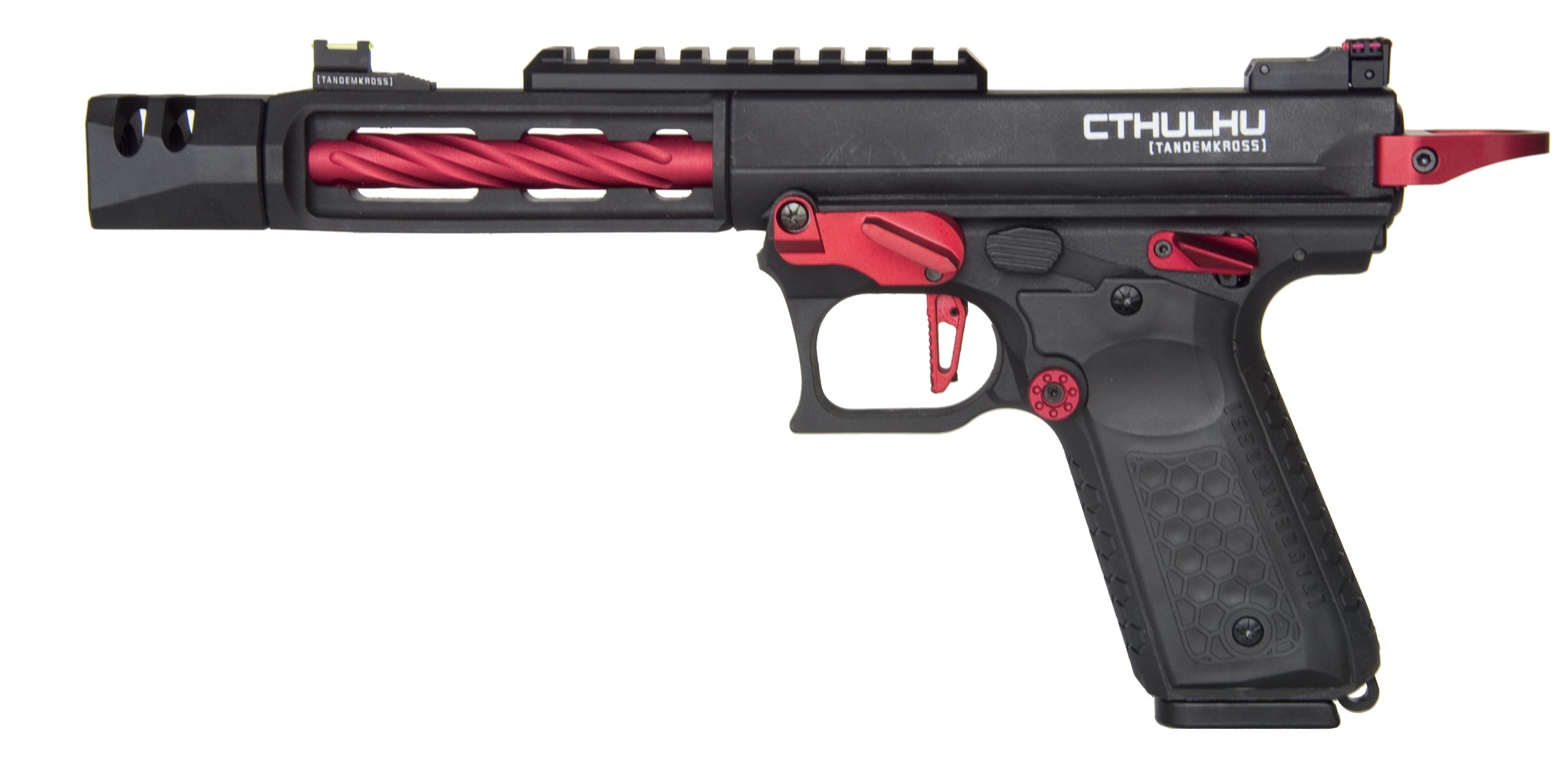 LancerTactical x Tandemkross Cthulhu(クトゥルー) Ruger MKIV カスタムスタイル GBB (BK/RED)