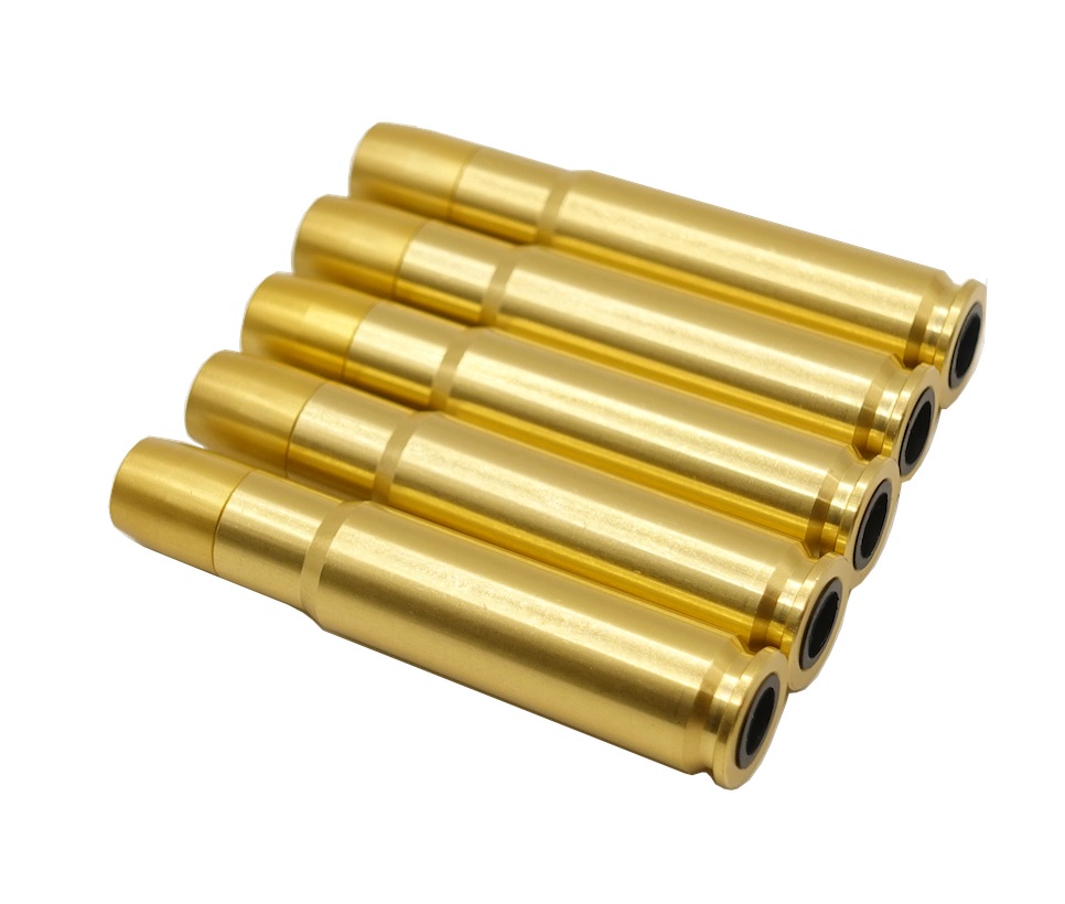 タナカ M700/M24/M40 カートリッジタイプ用 リアル・カートリッジ (真鍮風アルミ製) 5発セット