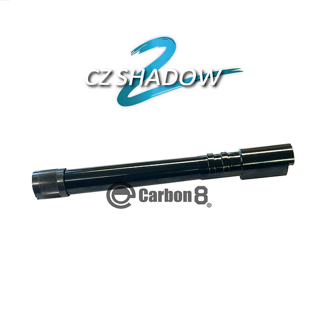 Carbon8 SHADOW-2専用 サイレンサー対応 アウターバレル BK (先端14ｍｍ逆ネジ/キャップ付) (CBP42)